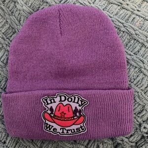 Purple Beanie with Western Patch